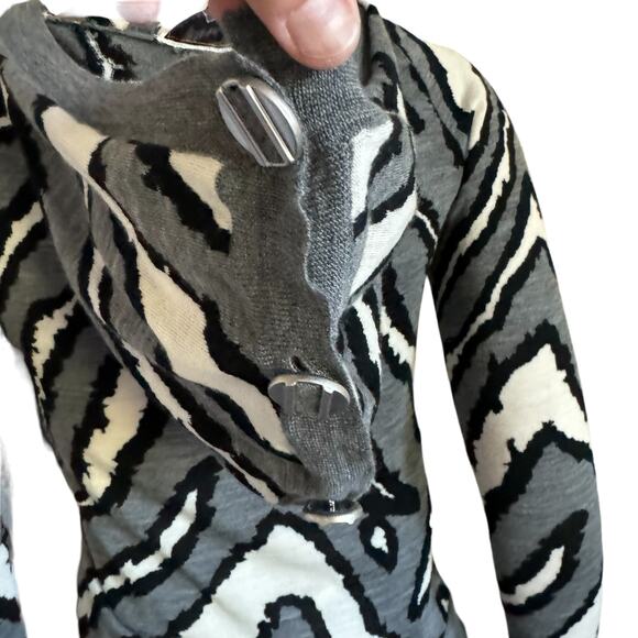 L.A.M.B. Button Up Hooded Sweater 100% Wool - Picture 9 of 16